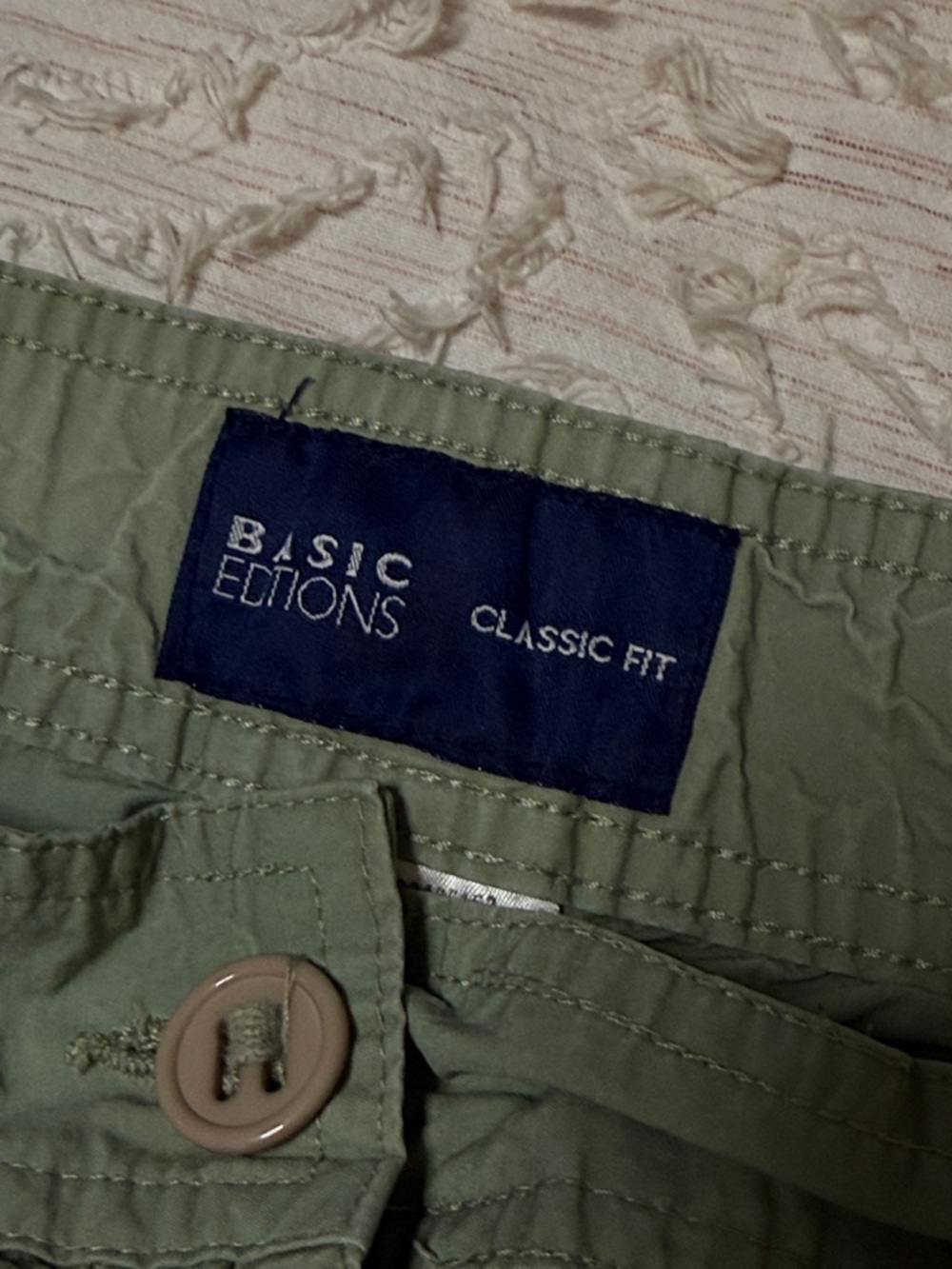 Light Olive Cargo Shorts - Picture 2 of 6